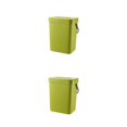 thumbnail image 2 of Naiovety Cubo de basura Cubo de basura Cesto de basura Accesorios para el hogar Puerta de ahorro de espacio Baño Reciclaje Cubos de basura Verde 3L 2piezas, 2 of 6