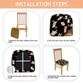 thumbnail image 4 of Cute Cartoon Corgi Seat Covers for Dining Room Chairs Set Of 4,Stretch Printed Washable Chair Seat Cover with Elastic Ties and Button,Removable Waterproof Couch Cushion Covers, 4 of 6