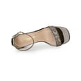 thumbnail image 4 of BLISSFUL STEP Women's Shoes Glitter Ankle Strap Block Heel Prom Sandals Colorful Silver 6, 4 of 7