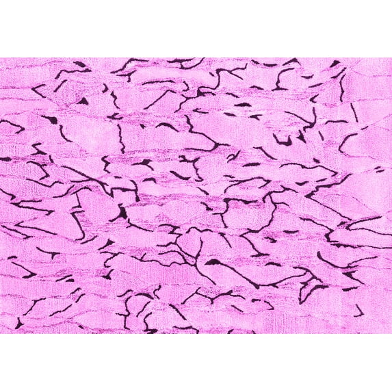 Ahgly Company Indoor Rectangle Solid Pink Modern Area Rugs, 5' x 8'