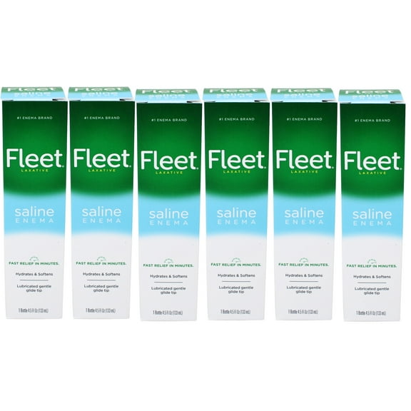 Fleet Enema Saline Ready to Use - 4.5 oz (6 Pack)