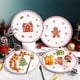 thumbnail image 4 of Juego de Platos para Cena de Navidad de Melamina con Diseño de Hombre de Jengibre 25 cm, 4 of 7