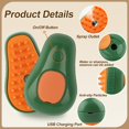 thumbnail image 5 of Cat Steam Brush, 3 in 1 Cat Steamy Brush, Silicone Massage Grooming Brush, Self cleaning Brush with USB Rechargeable, Pet Hair Cleaning Brush Comb for Cats Dogs (Avocado Green), 5 of 7