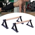 thumbnail image 6 of DimyFew 2Pcs Wood Push up Handstand Non Slip Base Parallel Heavy Duty Push up Stands for Black, 6 of 8
