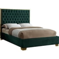 thumbnail image 2 of Meridian Furniture Lana Solid Wood and Velvet Full Bed in Green, 2 of 8