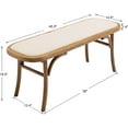 thumbnail image 2 of Farmhouse Wood  Small Entry Way  Seat Narrow Dining  Bed End Indoor  for Living Room Foyer Indoor, Uphostered, 2 of 9