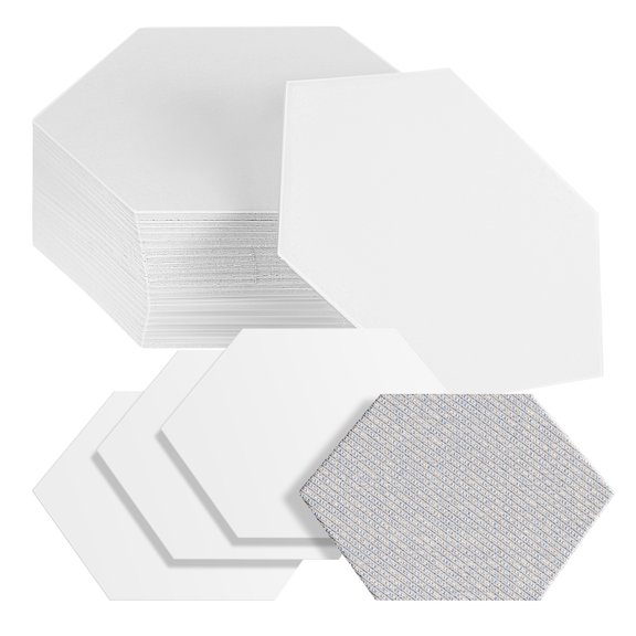 unbranded 100 Pcs Hexagon Quilting Papers Paper Model Board 5.00X4.50X0.01CM White