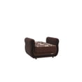thumbnail image 3 of Ottomanson Convertible Accent Armchair with Hidden Storage, Firm Comfort Seating, Brown, 3 of 5