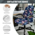 thumbnail image 6 of Renewold Shark Tropical Palm Leaf Office Chair Cover Executive Computer Chair Slipcover Stain Resistant High Back Chair Protector Home Decor Universal Fits, L, 6 of 7
