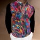 thumbnail image 2 of Blusa de manga larga con estampado digital colorido y media cremallera para hombre Pompotops oipoqjl28729, 2 of 3