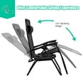 thumbnail image 6 of Spaco 2 Pieces Folding Recliner Zero Gravity Lounge Chair - Black, Zero Gravity Recliner Portable Outdoor Reclining Chair for Patio Beach Deck Garden Pool Black, 6 of 7