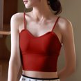 thumbnail image 3 of Fanxing Cotton Camisole Tank Tops with Built in Bra for Women 2025 Workout Undershirts Summer Sports Padded Cami Yoga Tops Wine,M, 3 of 6