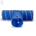 thumbnail image 4 of Gustave Cat Tunnel Cat Tube Toys 3 Way Collapsible, Cat Tunnels for Indoor Cats, Pet Cat Peek Hole Toy Ball for Puppy, Kitty, Kitten, Rabbit (Blue), 4 of 10