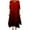 Red, variant on Oksale Asymmetrical Hem Midi Dresses for Women Plus Size Trendy Gradient Dress 3/4 Sleeve Dresses with Button Dector V Neck Dress Pink S
