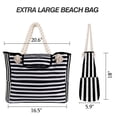 thumbnail image 3 of Bolsas de playa extra grandes, impermeables y a prueba de arena para las vacaciones de verano Imprescindibles para la playa de lona extra grande e impermeable, 3 of 5
