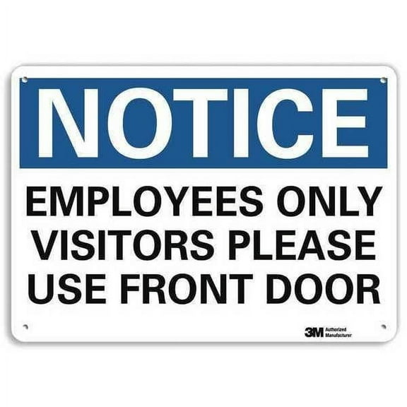 Lyle Notice Sign,7 in x 10 in,Aluminum U5-1195-RA_10X7