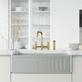 thumbnail image 5 of VIGO Cass Double Handle 8 in. Widespread Bridge Kitchen Faucet with Pull-Out Sprayer in Matte Brushed Gold-VG02051MG, 5 of 16