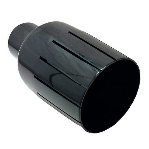 Exhaust Tip 2.25" Inlet 4.50-4.00 Outlet 8.50" long WAB-225-BC-SS After Burner Black Chrome 304 Stainless Steel Wesdon Exhaust Tip