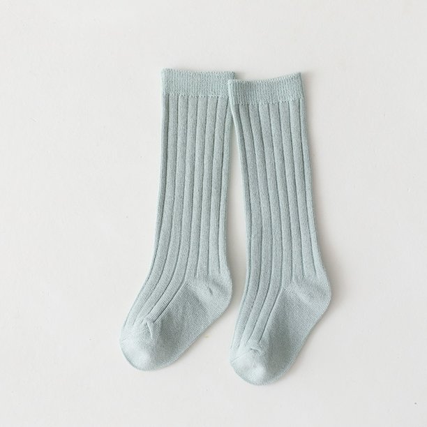 18 colores nuevos sólidos para bebés, niños y niñas hasta la rodilla, calcetines largos de algodón transpirable a rayas, calcetín suave para niños, calcetines de uniforme escolar para niños Tan Jianjun unisex