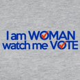 thumbnail image 3 of CafePress - I Am Woman Watch Me Vote Women's Baseball T Shirt - Womens Baseball Tee, 3 of 4
