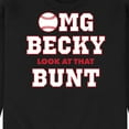 thumbnail image 3 of Instant Message - Omg Becky Look At That Bunt - Men's Crew Neck Fleece Pullover, 3 of 6