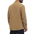 thumbnail image 3 of INSPIRE CHIC Men's Contrast Dress Shirt Plaid Collar Casual Button Down Shirts M Khaki, 3 of 6