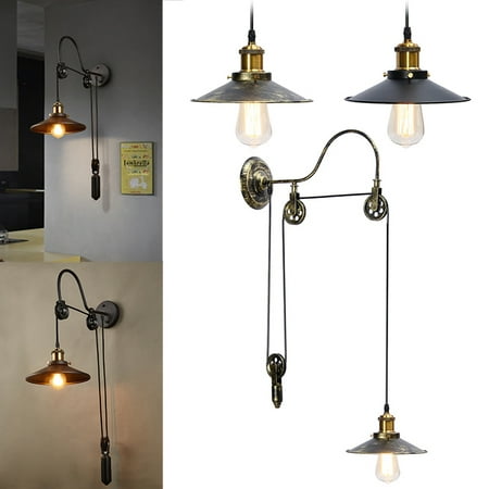 Vintage Hanging Ceiling Light Pendant Retro Retractable Vintage Hanging Ceiling Light Pendant Retro Retractable Pulley Lamp
