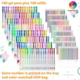 thumbnail image 2 of Paquete De 320 Plumas De Gel Set Smart Color Art 160 Bolígrafo De Gel De Colores Con 160 Recargas Para Libros De Colorear Para Adultos Dibujo Pintura Escritura, 2 of 7