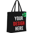 thumbnail image 2 of Custom Tote Bag, Custom Bags With Logo Personalized Large Shopping Bags Reusable Grocery Bags Bulk For Women Teachers Gifts, 2 of 8