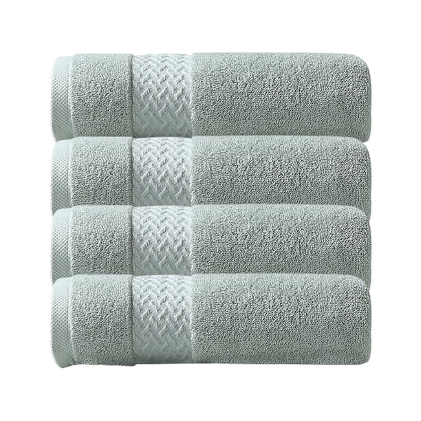 Juego de toallas de lujo para baño, toallas de mano de algodón, de secado rápido, suaves y absorbentes, juego de 4 piezas