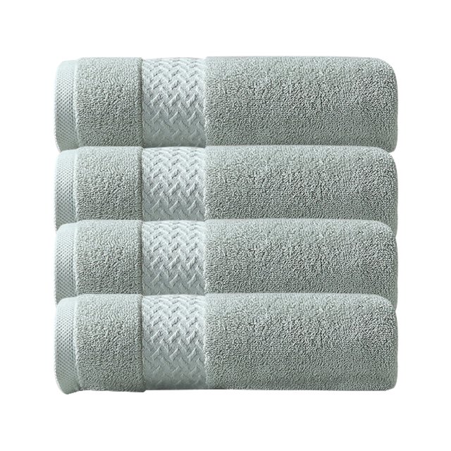 Juego de toallas de lujo para baño, toallas de mano de algodón, de secado rápido, suaves y absorbentes, juego de 4 piezas