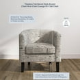 thumbnail image 4 of BELLEZE Accent Arm Club Chair in Linen Fabric - Highland (Black & Beige), 4 of 7