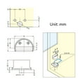 thumbnail image 5 of AOOOWER Zinc Alloy Glass Single Clamp Hinge for Bathroom Kitchen Cabinet Shower Door, 5 of 9