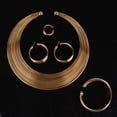 thumbnail image 2 of UDIYO 4Pcs/Set Exotic Nigerian Bridal Circle Necklace Earrings Bracelet Ring Jewelry, 2 of 6