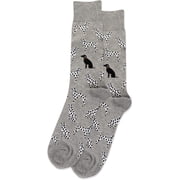 Dalmatians Socks, Grey Heather, 1 Pair, Men Shoe 6-12.5
