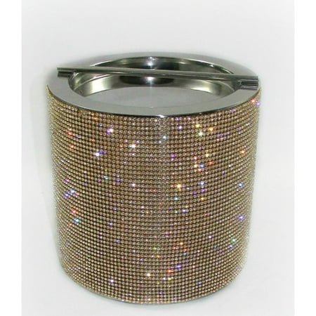 Red Pomegranate Gold Crystal 3 Qt. Ice Bucket