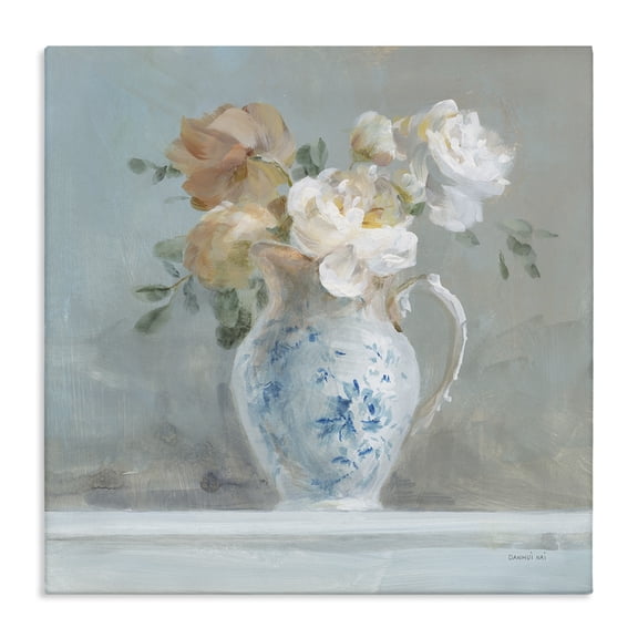 Stupell Industries Heirloom Floral Bouquet Botanical & Floral Painting Gallery Wrapped Canvas Art Print Wall Art, 17 x 17
