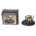 thumbnail image 1 of Brass Elephants on Wooden Base, 1 of 1
