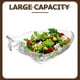 thumbnail image 4 of Ensaladera de vidrio creativa, moderna bandeja de frutas para la cocina, ideal para servir postres, aperitivos y ensaladas, tazón de vidrio transparente para mezclar para fiestas, 120 ml, 4 of 8