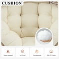thumbnail image 3 of RADIATA Egg Chair Cushion, Water-Resistant & UV-Resistant, Soft PP Cotton Fill, Beige, 1 Piece, Fits  Wicker Chairs，Only Cushion, 3 of 3
