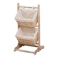 thumbnail image 1 of Tnarru Wooden Storage Basket Floor Rack Stand Heavy Duty Rustic Display Shelf Storage Rack for Office Laundry Room Household Kitchen A, 1 of 8