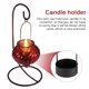 thumbnail image 4 of Decoración Portavelas Habitación Forma De Farol Artesanía De Hierro Vela Palo Apertura Ancha Linterna De Cristal Rojo Portavelas Hermosa Decoración Candelabro Para Fiesta Cena De Boda Speravity HA015796-00, 4 of 5