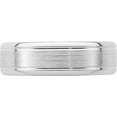 thumbnail image 4 of Sterling Silver Ss 6mm Brushed Fancy Band Size 9 Made In United States qwb109b-9, 4 of 5