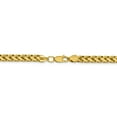 thumbnail image 4 of Real 14kt Yellow Gold 5mm Semi-solid Diamond Cut Wheat Chain; 22 inch; Lobster Clasp; for Adults and Teens; for Women and Men, 4 of 5