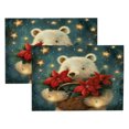 thumbnail image 1 of Christmas Decorations Indoor - 12x18 Inches Snowflake Table Mats for Party Kitchen Dining Room, 1 of 6