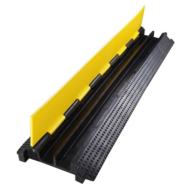 VEVOR 5 Channel Rubber Electrical Wire Cable Protector Ramp. Cover Guard Warehouse