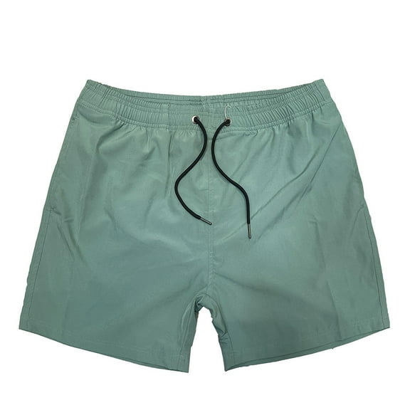 Bcfgryg Men's Athleisure Loose Solid Color Quick Drying Beach Shorts Big And Tall Men's Athletic Shorts Blue L