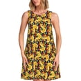 thumbnail image 1 of Xecao Canards Dessin Animé pour Robes d'Été pour Femmes Robes Décontractées de Plage Robes de Plage Sans Manches T-Shirt Robe Évasée avec Poches, 1 of 7