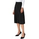 thumbnail image 4 of Falda midi plisada de oficina de trabajo de cintura alta para mujer Inspire Chic XS negra, 4 of 6