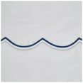 thumbnail image 2 of 400 Thread Count White Cotton Sateen Hotel Stitch Duvet Cover in Scalloped Embroidery Twin/TwinXL Navy Blue Border, 2 of 5